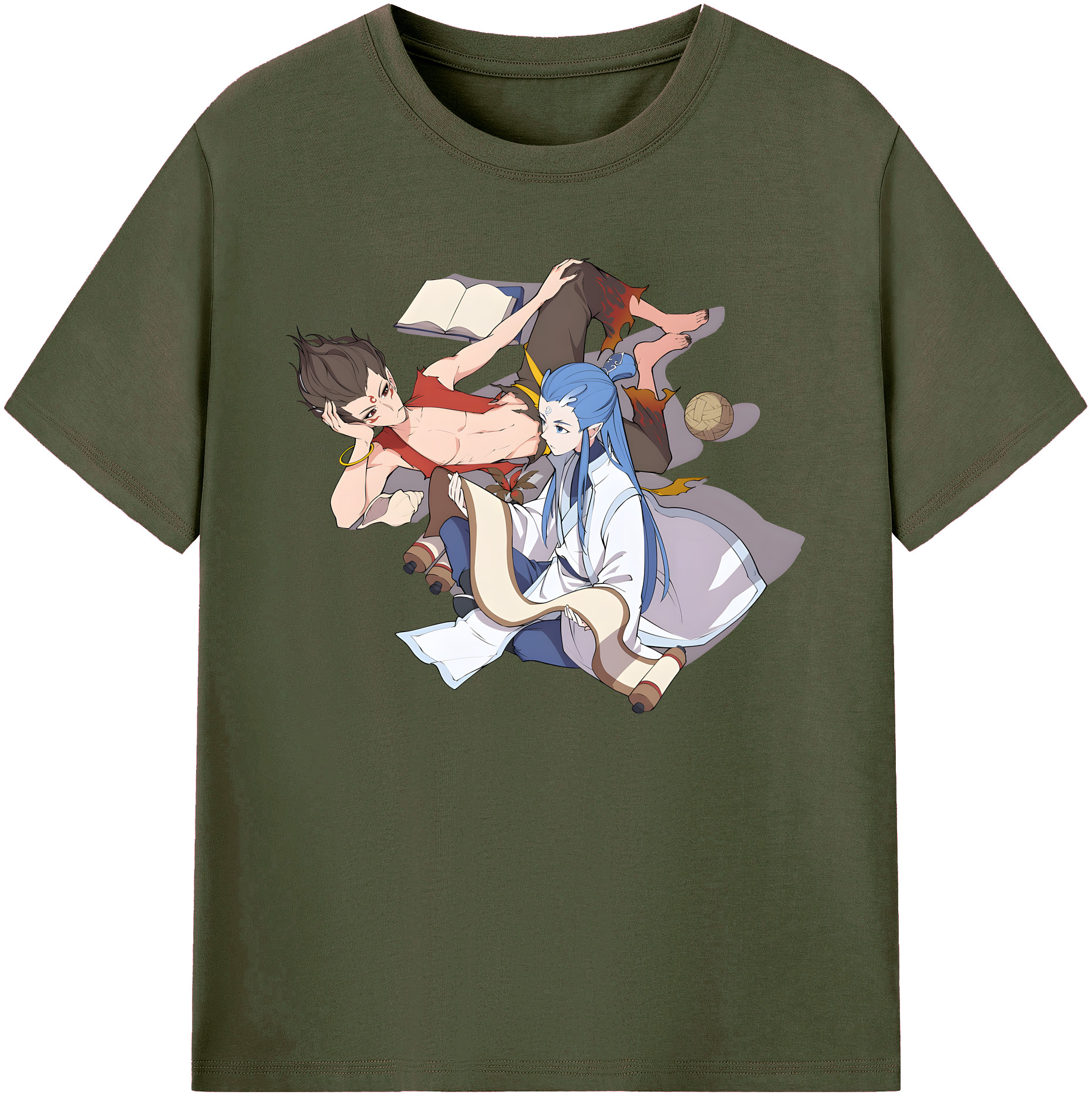 （画像用） Ne Zha 2 ナタ 魔童の大暴れ 綿100％ メンズ半袖Tシャツ｜肌触りやわらか＆通気性
